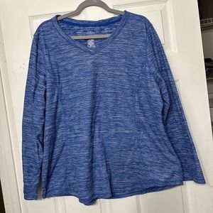 XXL blue winter long sleeve shirt